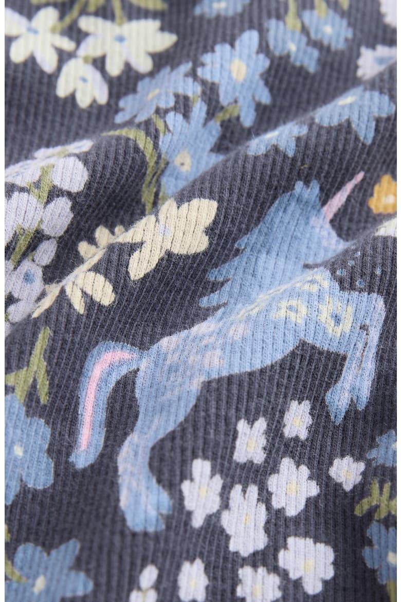 Kids' Unicorn Print Long Sleeve Cotton T-Shirt, Alternate, color, BLUE
