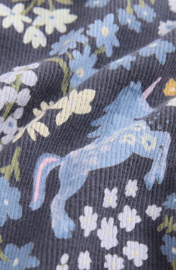 Kids' Unicorn Print Long Sleeve Cotton T-Shirt