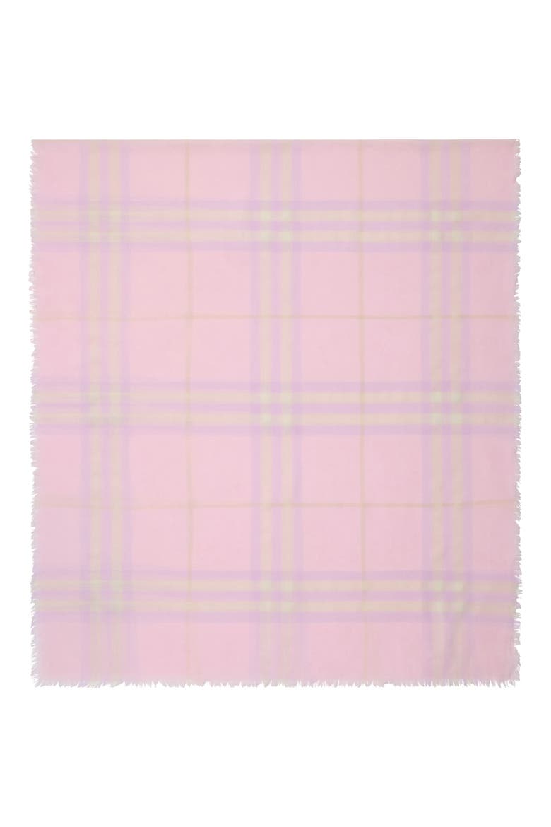 Giant Check Lightweight Wool Scarf, Main, color, FONDANT PINK