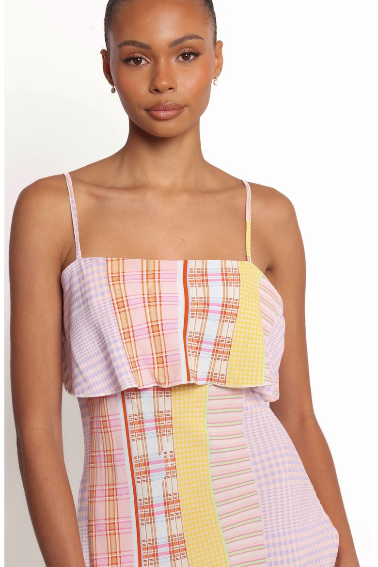 Junia Sleeveless Minidress, Alternate, color, PINK PLAID