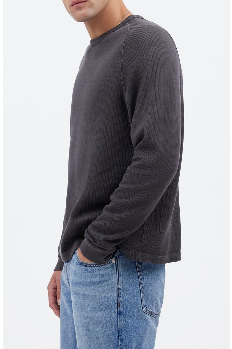 Textured Long Sleeve T-Shirt, Alternate, color, COAL