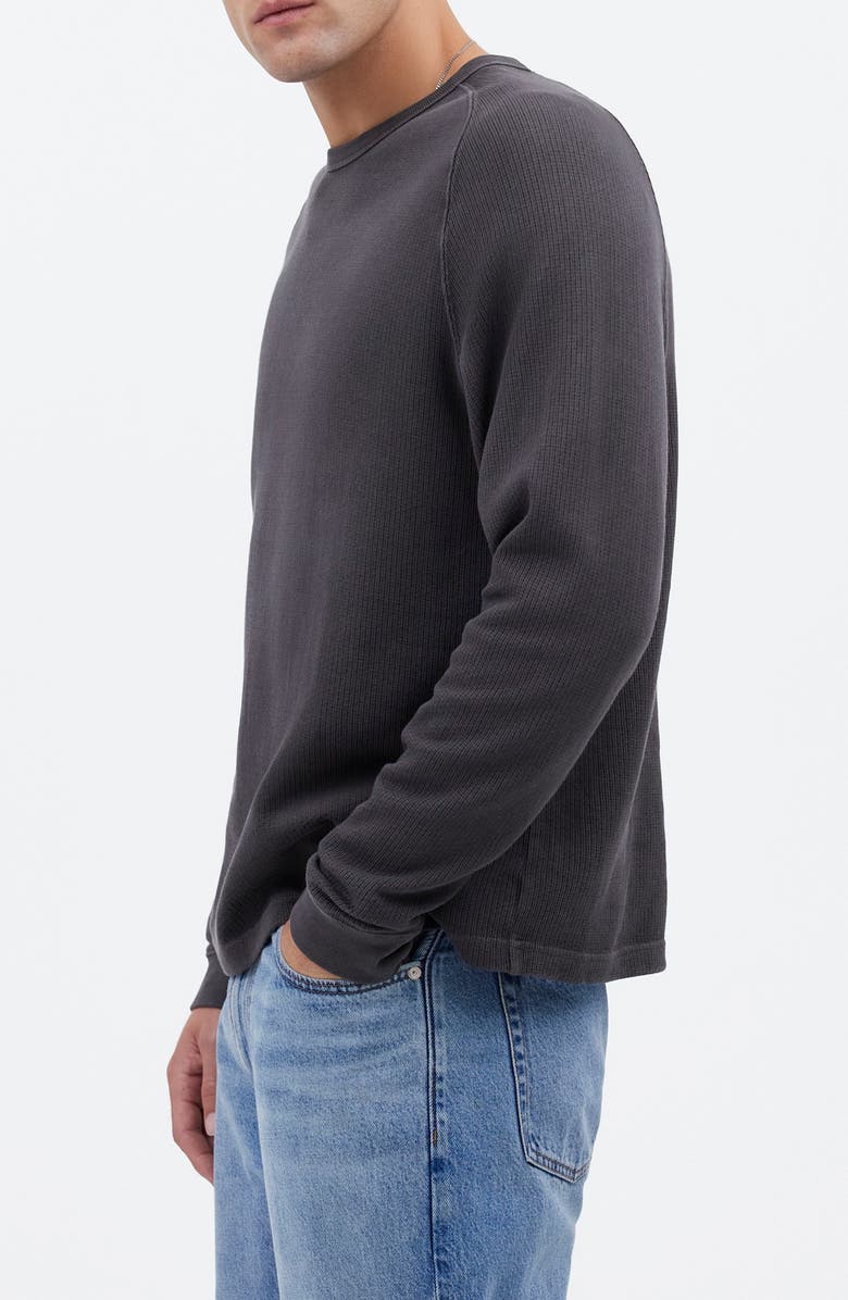 Madewell Textured Long Sleeve T-Shirt, Alternate, color, Coal