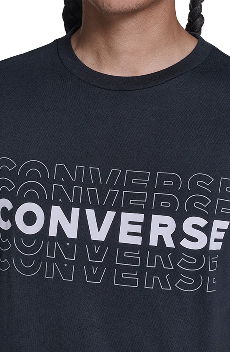 Converse Outlines T-Shirt, Alternate, color, Converse Black