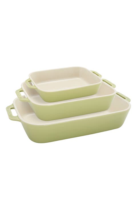 3-Piece Ceramic Mixed Baking Dishes