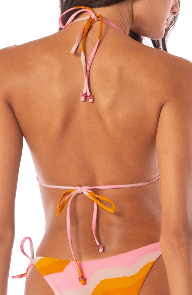 Maaji Paradiso Waves Balmy Reversible Triangle Bikini Top, Alternate, color, 