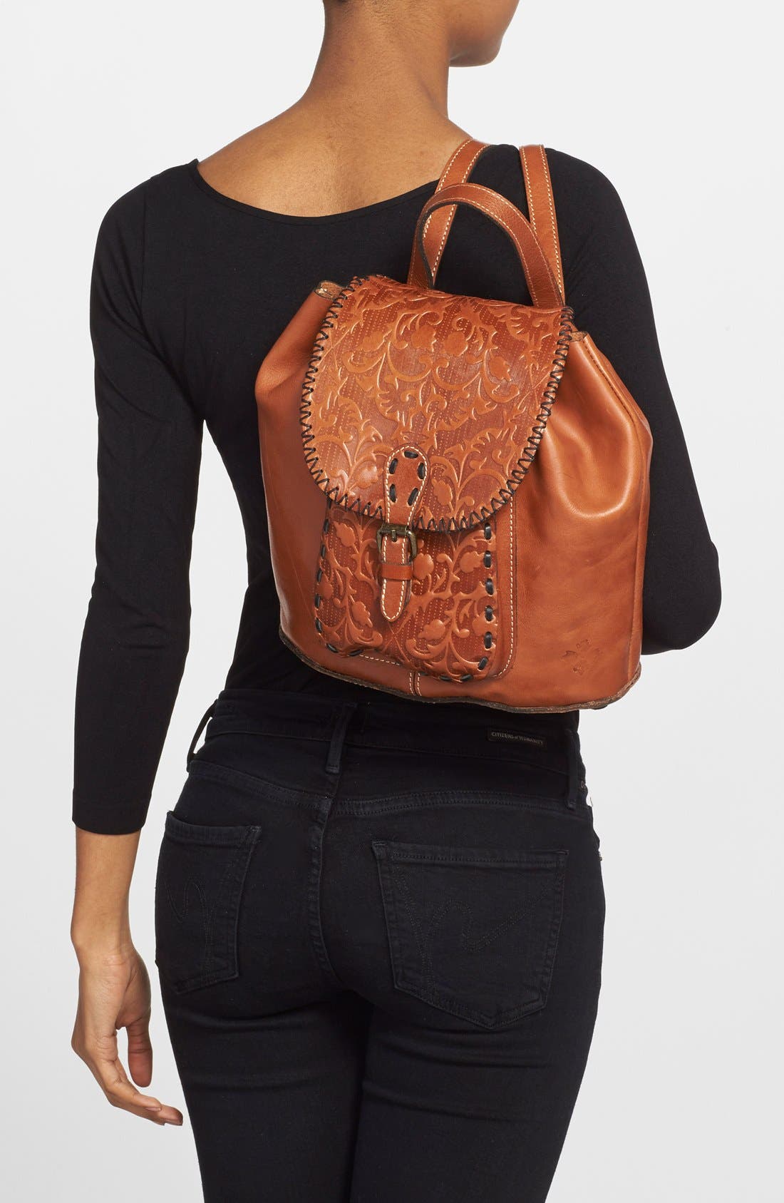 'Savona' Leather Backpack, Alternate, color, FLORENCE