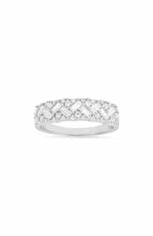 Queen Jewels Sterling Silver CZ Band Ring