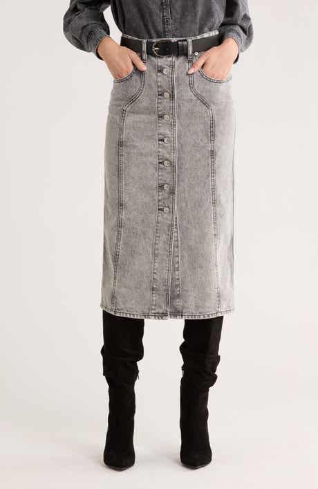 Isabel Marant Étoile Vandy Button Front Denim Skirt