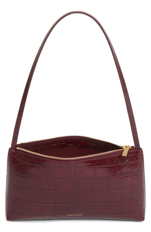 Mansur Gavriel Gaia Leather Shoulder Bag In Burgundy