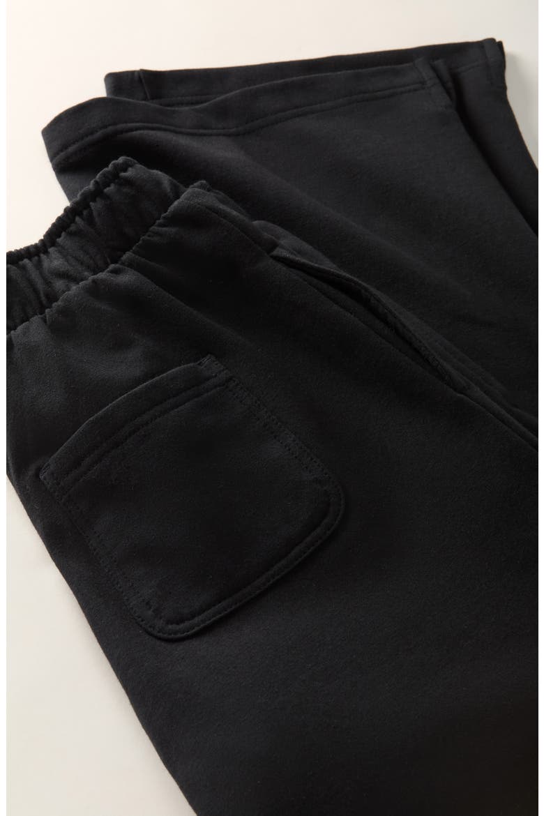 Kids' Cozy Fleece Wide Leg Pants, Alternate, color, BLACK