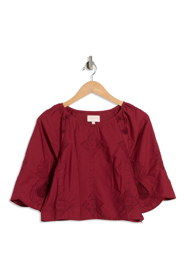 Roxanne Crop Top, Alternate, color, RED
