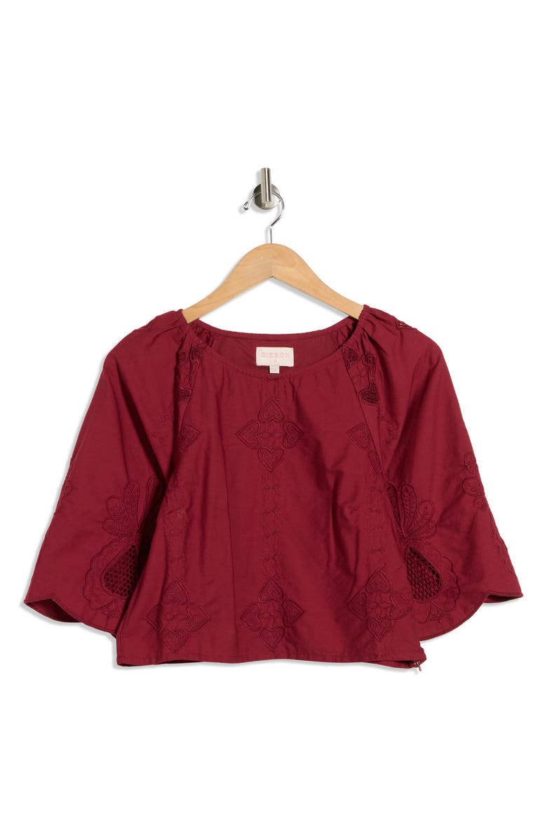 CIEBON Roxanne Crop Top, Alternate, color, Red