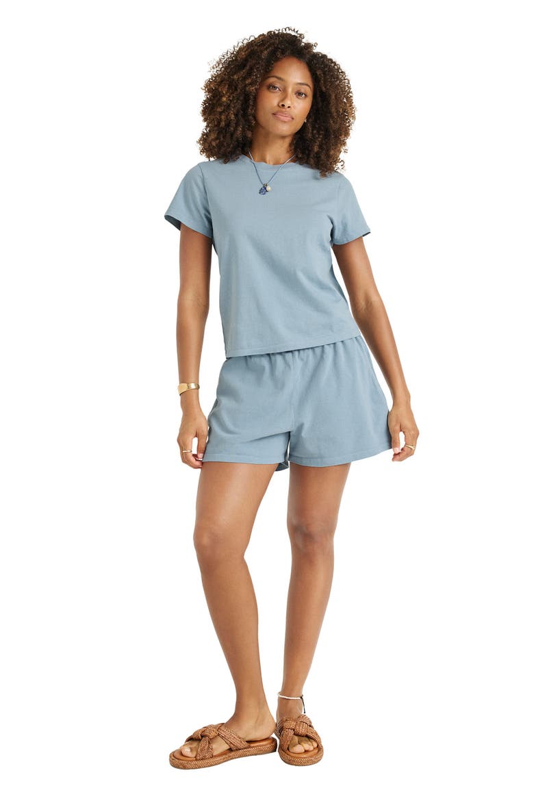 Coast Fitted Cotton T-Shirt, Alternate, color, DUSK BLUE