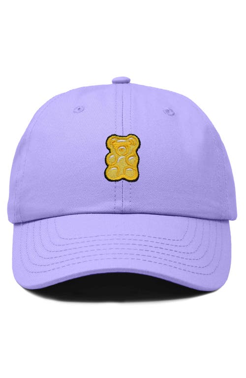 Dalix Yellow Gummy Embroidered Dad Cap In Lavender