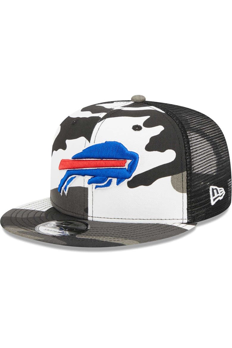 Men's New Era Urban Camo Buffalo Bills 9FIFTY Trucker Snapback Hat, Main, color, Camo