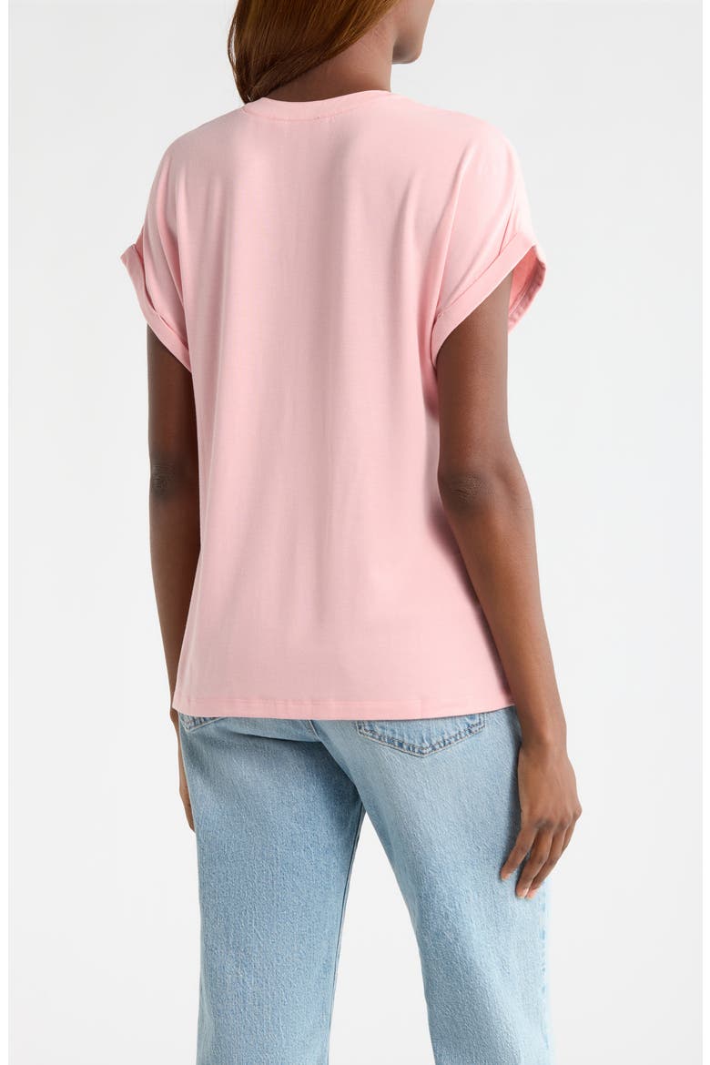 Kauai Split Neck Top, Alternate, color, QUARTZ PINK