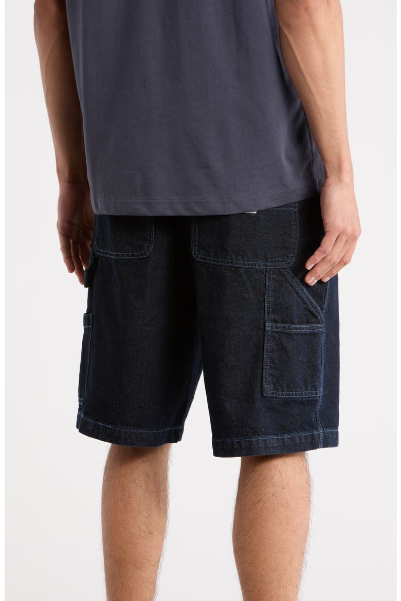 Bad Dog Denim Utility Shorts, Alternate, color, DARK DENIM