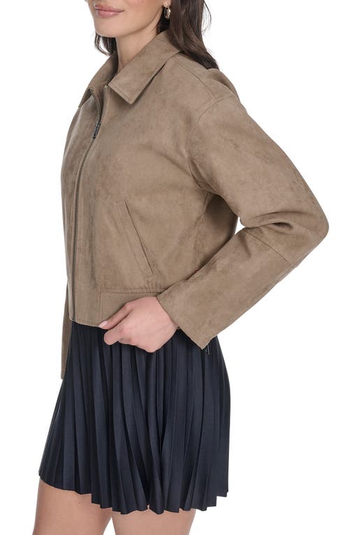Levi's Faux Suede Bomber Jacket In Brown