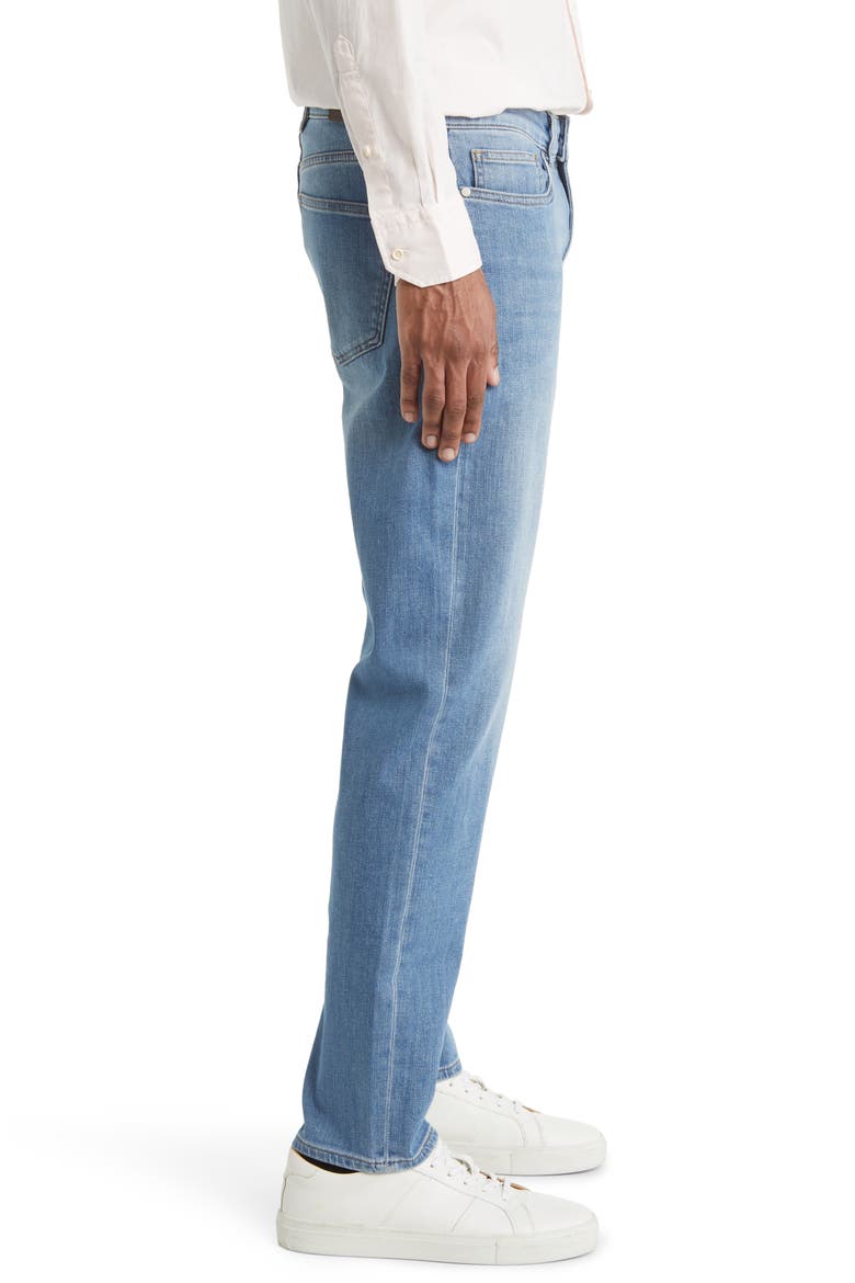Crown Crafted Washed Five Pocket Straight Leg Jeans, Alternate, color, STONE WASHED BLUE