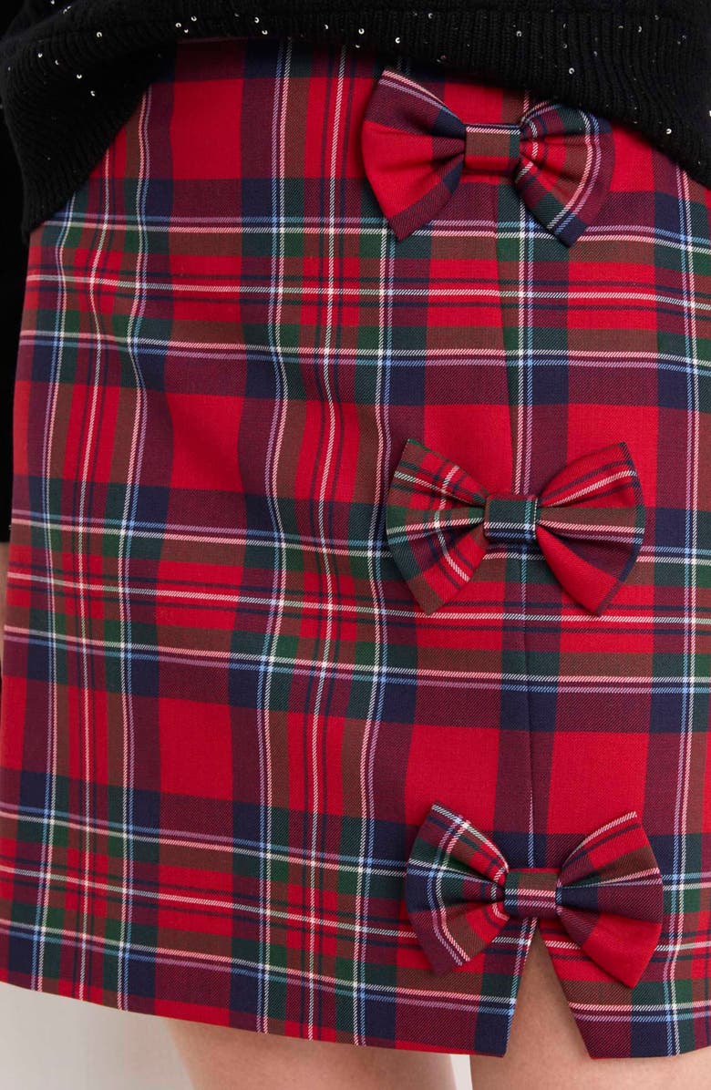 vineyard vines Bow Wool Blend Miniskirt, Alternate, color, 