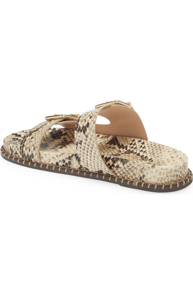 Schutz Elana Snakeskin Print Slide Sandal, Alternate, color,
