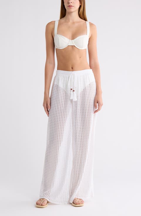 Open Knit Cover-Up Pants