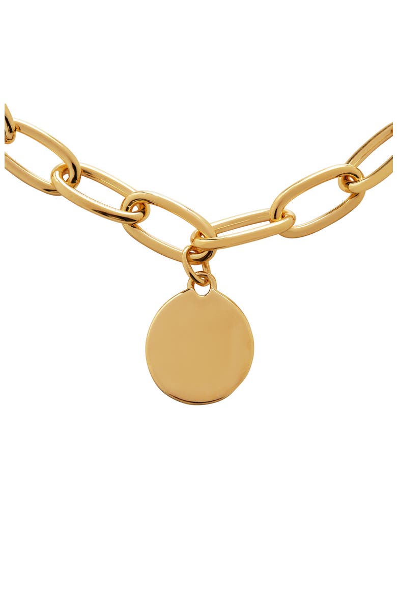 ID Oval Charm Bracelet, Alternate, color, 18CT GOLD VERMEIL/ SS