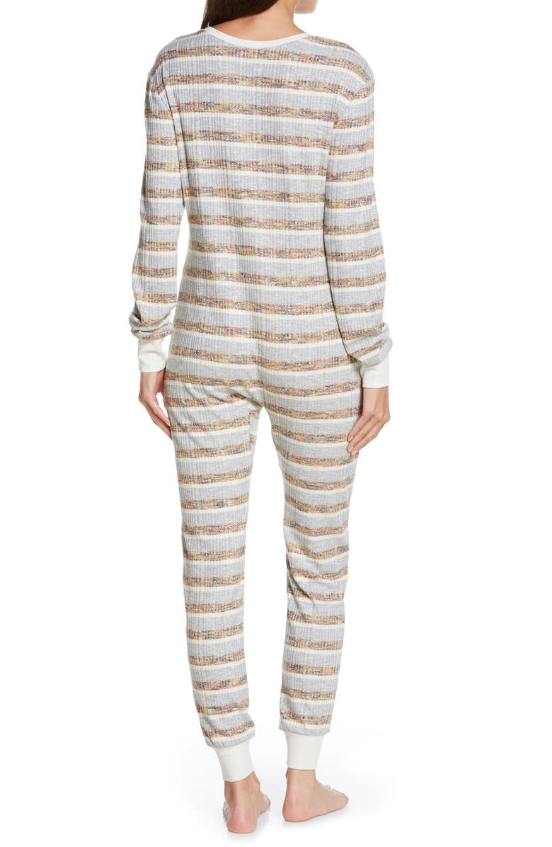 Honeydew Intimates Overslept Stripe Jumpsuit, Alternate, color, 