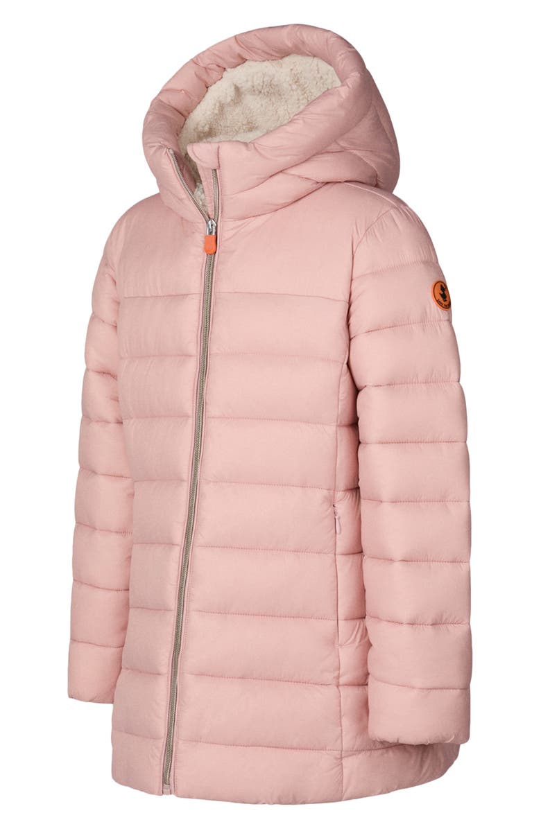 Save The Duck Kids' Meryl Water Repellent Puffer Coat, Alternate, color, Blush Pink