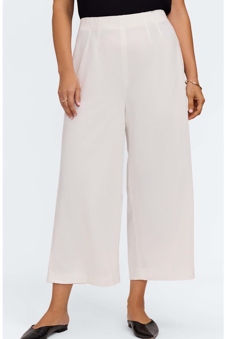 Arlette Wide Leg Crop Crepe Pants, Alternate, color, ECRU BEIGE