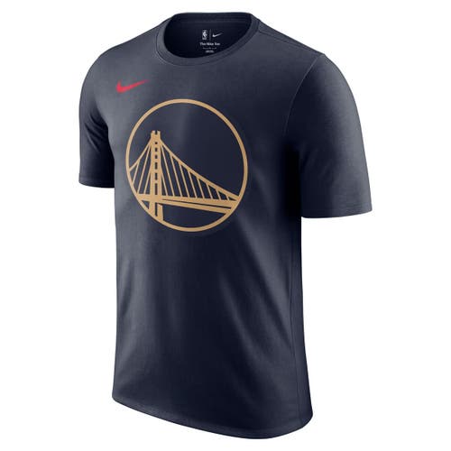 NIKE NIKE NAVY GOLDEN STATE WARRIORS 2024/25 CITY EDITION ESSENTIAL LOGO T-SHIRT
