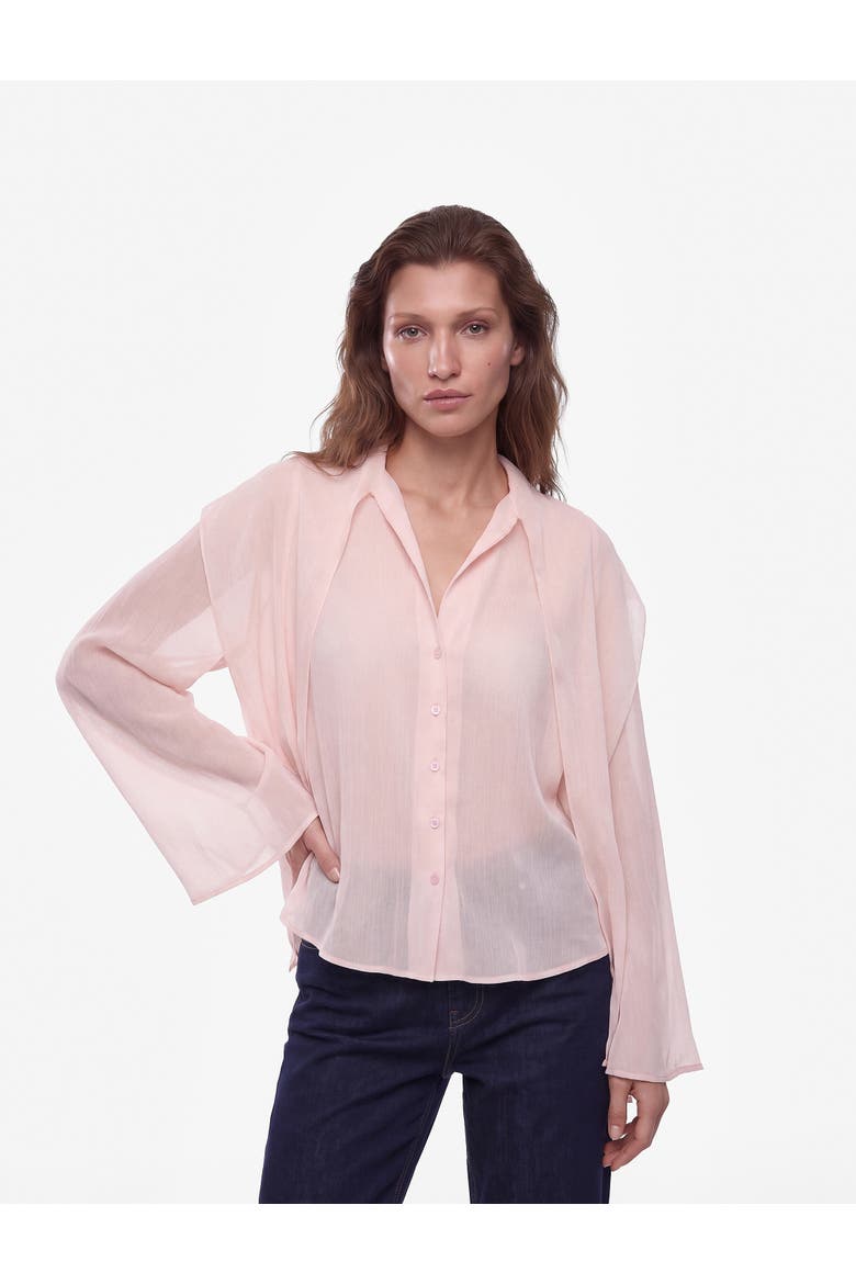 Sheer Blouse, Alternate, color, PINK