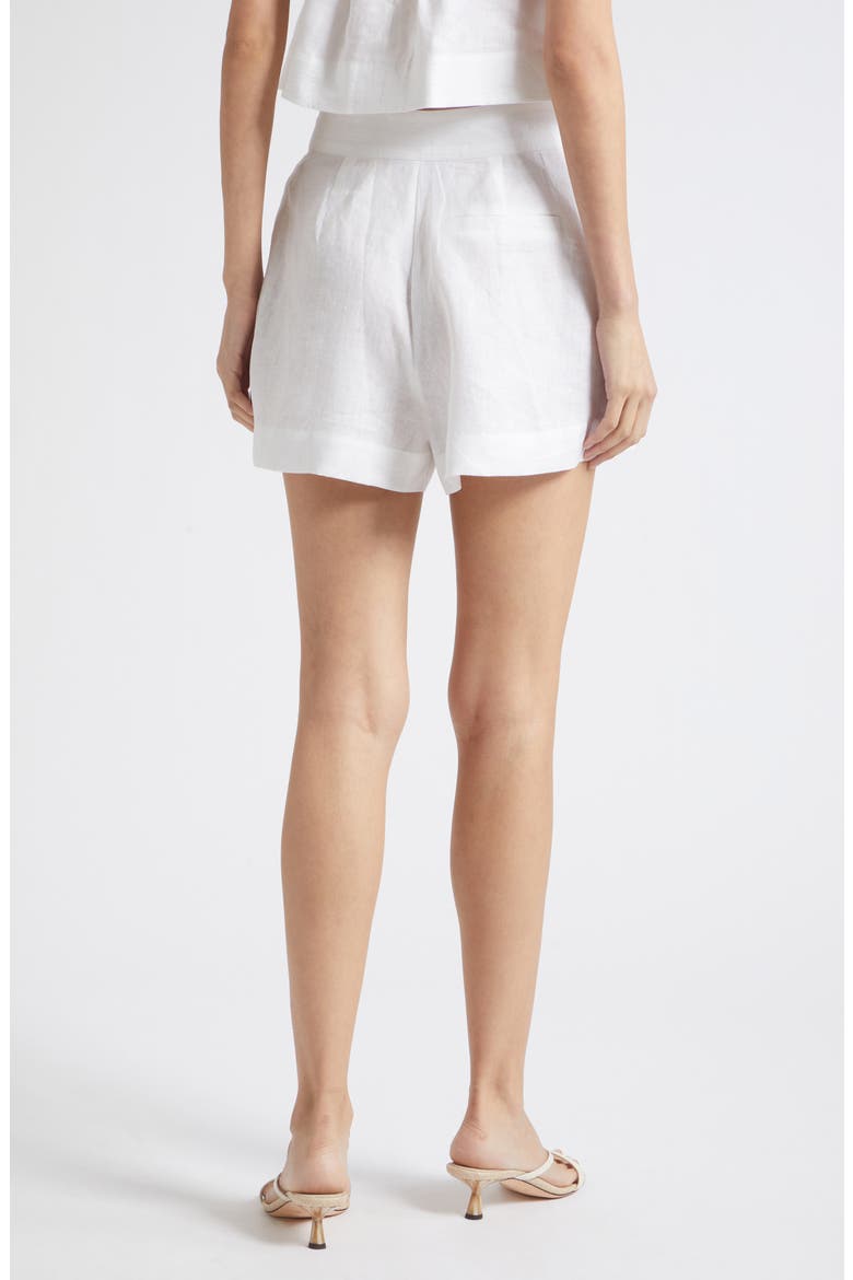 Felicity Lace Trim Linen Camisole, Alternate, color, IVORY/ NAVY