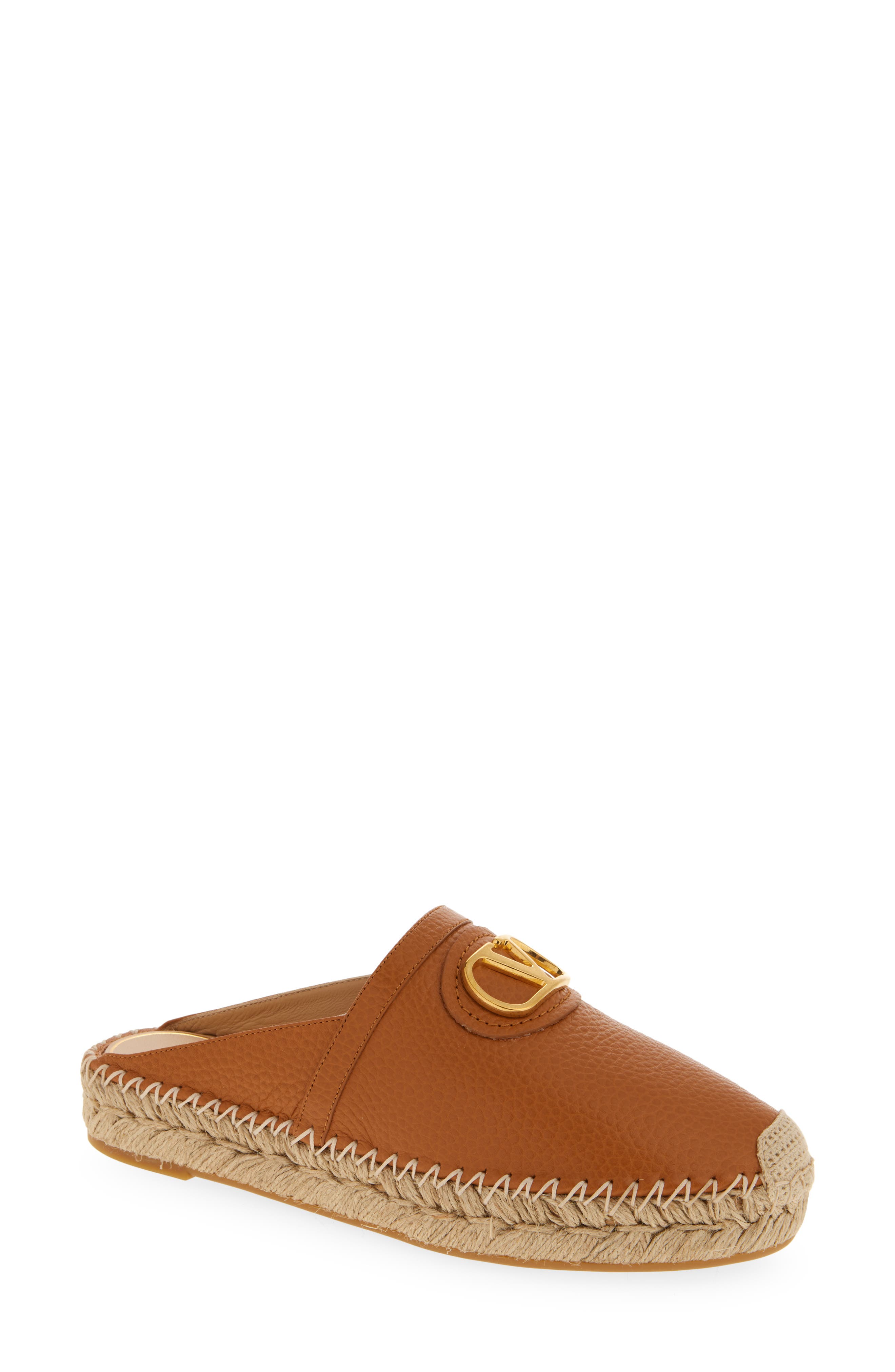 Valentino Garavani VLOGO Mule, Main, color, Almond/ Beige