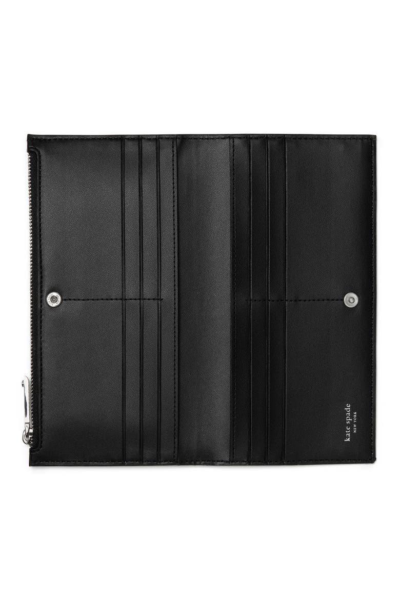 Classic Large Pebbled Leather Continental Wallet, Alternate, color, BLACK