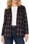 selected Navy/ Toffee Oversized Plaid