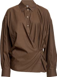 Lemaire Twisted Cotton & Silk Button-Up Shirt