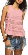 Lucky Brand Pointelle Knit Tank
