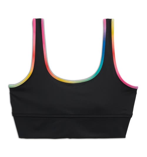 Tomboyx Straight Up Longline Bikini Top In Black