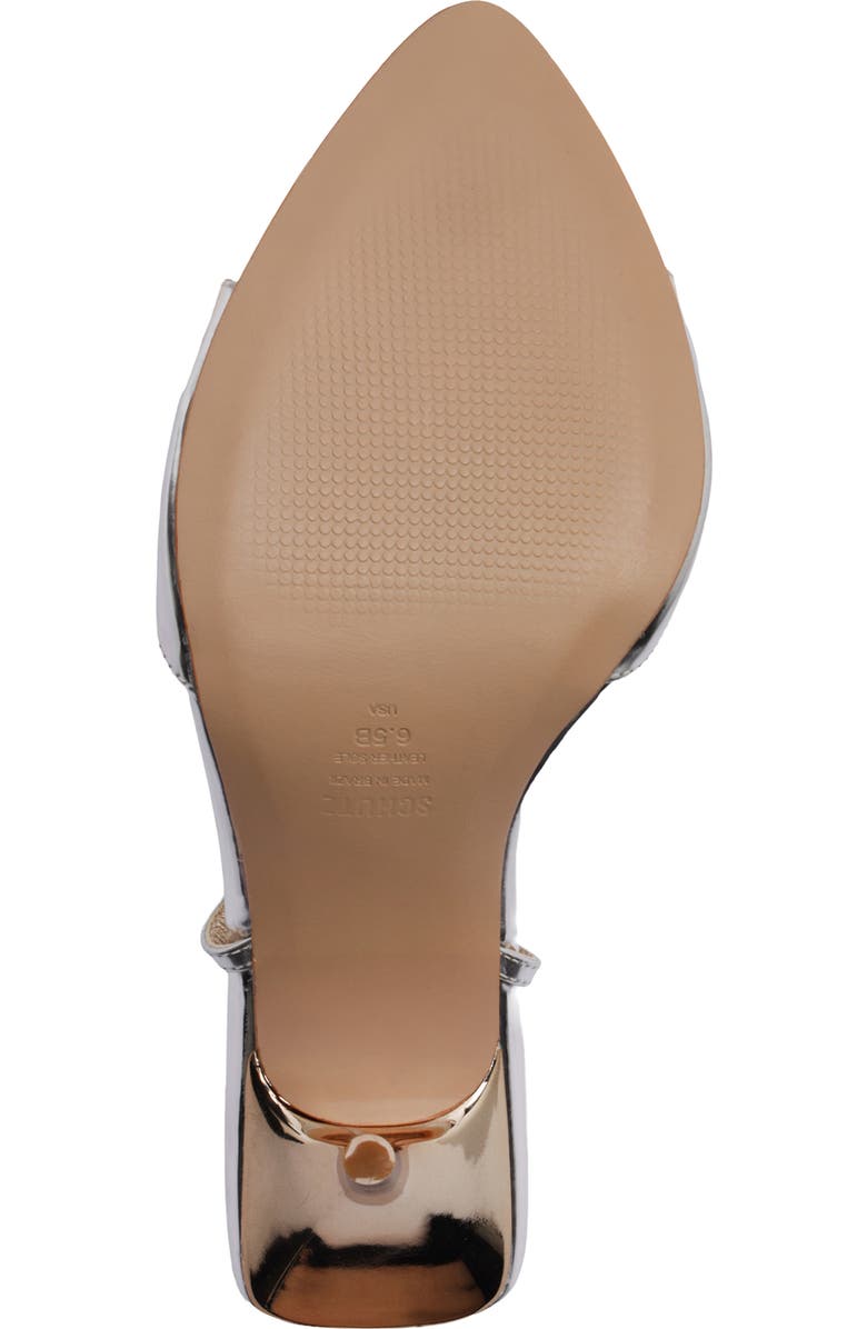 Schutz Elodie Ankle Strap Sandal, Alternate, color, Silver