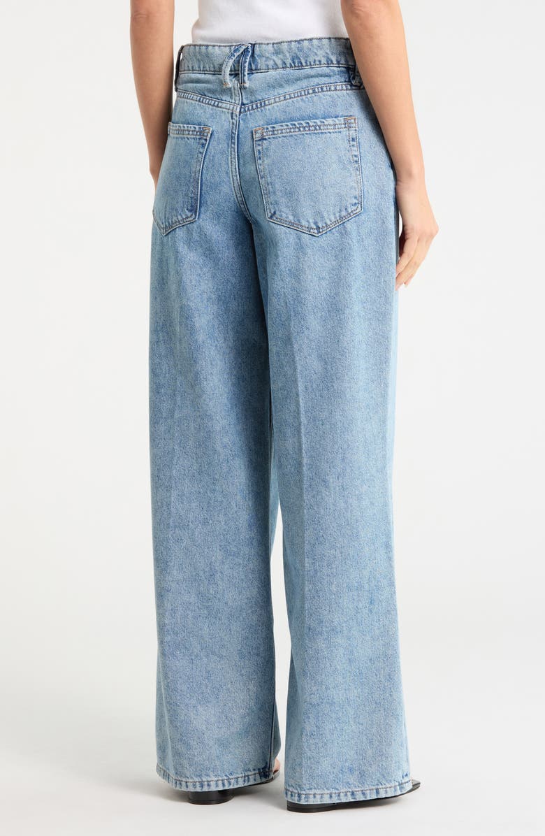 Good American Wide Leg Solution Denim Pants, Alternate, color, Indigo739