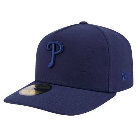 Men's New Era Navy Philadelphia Phillies Color Pack A-Frame 59FIFTY Fitted Hat