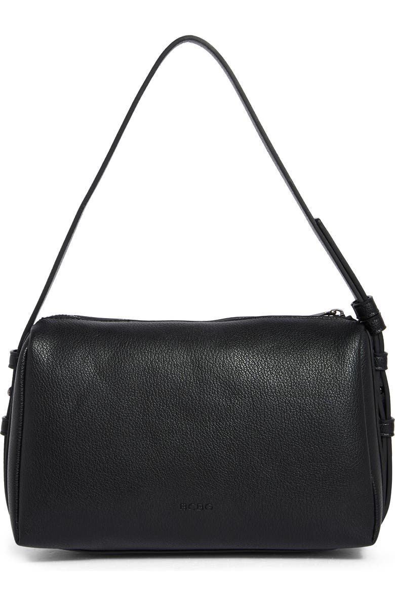 BCBG Convertible Faux Leather Shoulder Bag, Alternate, color, Black