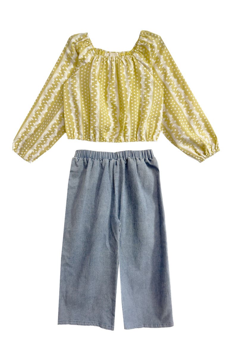 Mabel + Honey Magnolia Two Piece Set, Main, color, Yellow