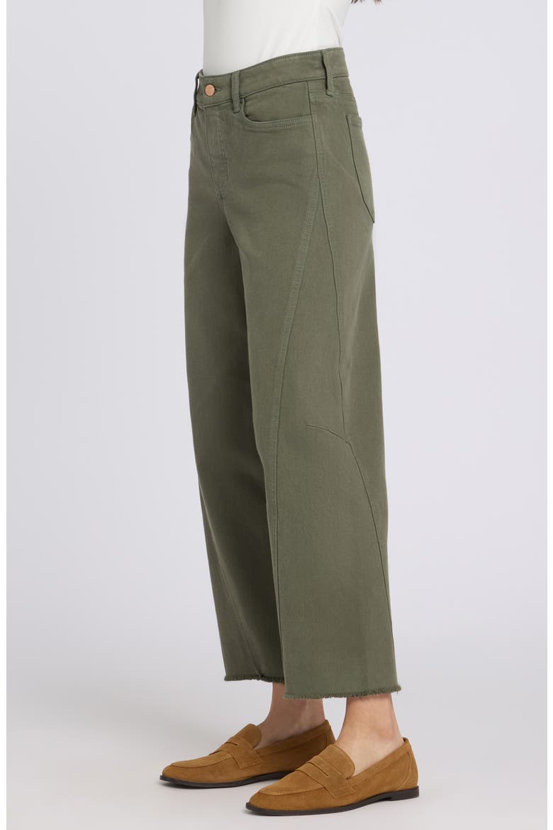 Alyssa Frayed Crop Relaxed Tapered Jeans, Alternate, color, DESERT GREEN