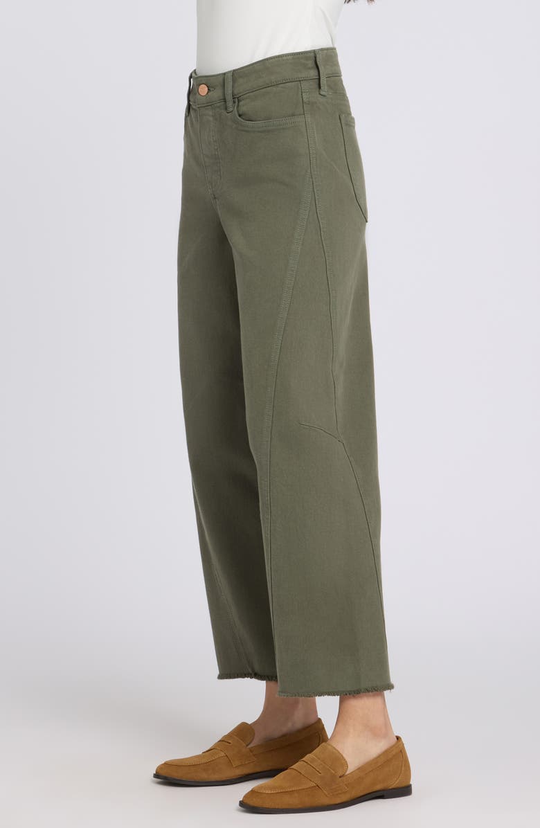 NYDJ Alyssa Frayed Crop Relaxed Tapered Jeans, Alternate, color, Desert Green