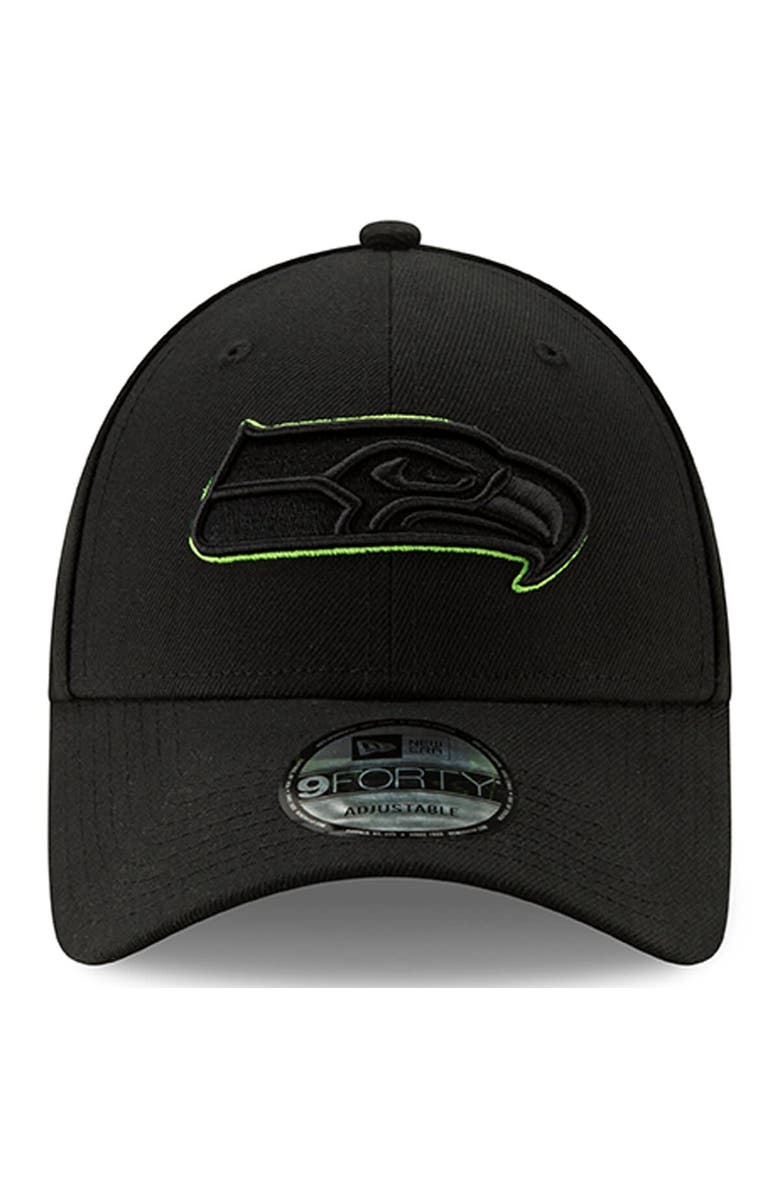 New Era Men's New Era Black Seattle Seahawks Momentum 9FORTY Adjustable Snapback Hat, Alternate, color, 