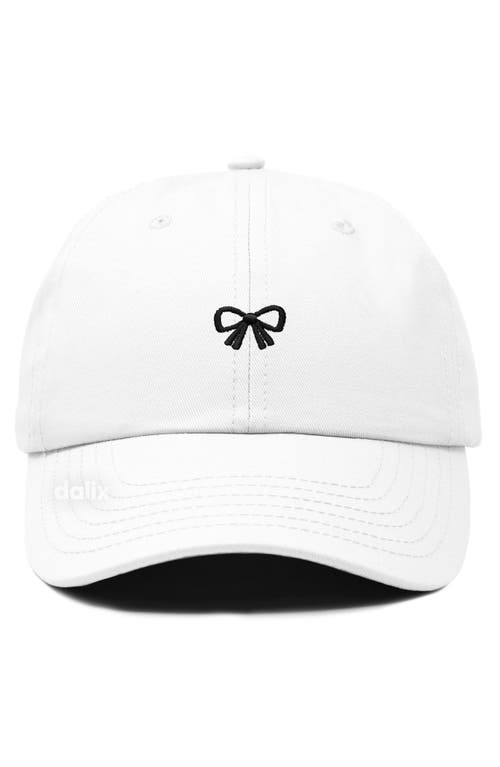 Dalix Bow Dad Cap In White