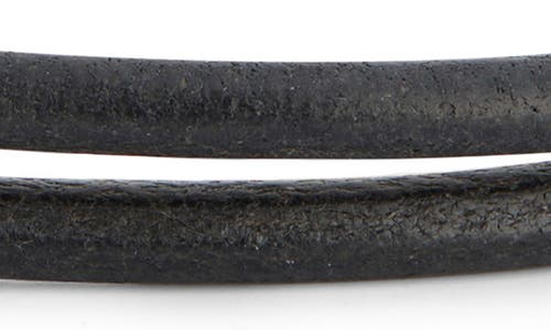 Caputo & Co Embossed Multistripe Leather Bracelet In Gray