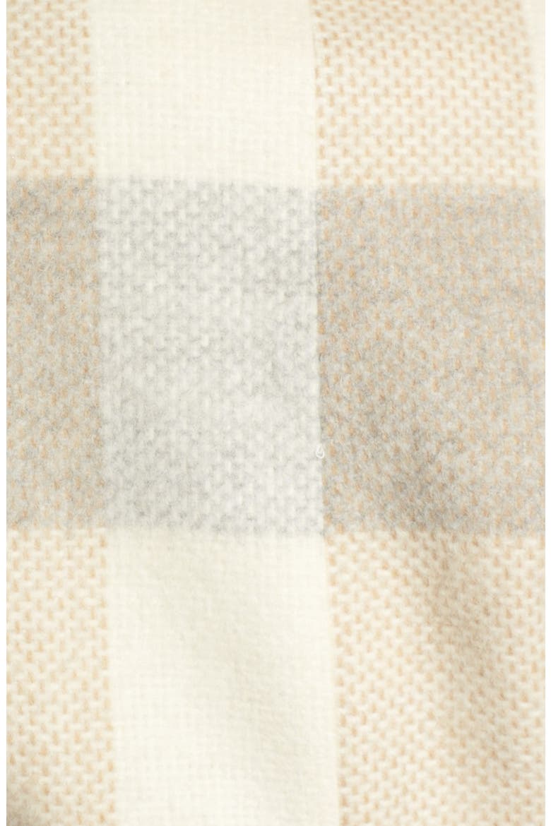 Plaid Wrap Coat, Alternate, color, CAMEL/ IVORY/ GREY